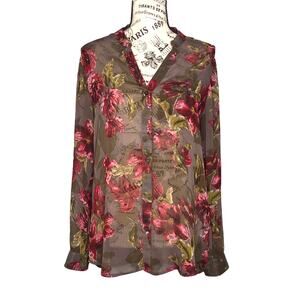 Kut From The Kloth SMALL Sinclaire Button Front Blouse - Stitch Fix Roll Tab